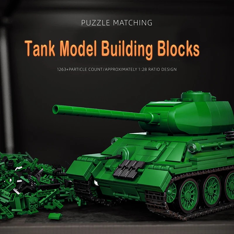 Interior Design And Build - Kit Model Tank T34-85 - 1263PCS