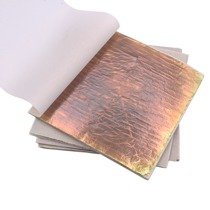 Interior Design Paper - 14X14Cm Lembar Daun Emas Imitasi Warna-warni
