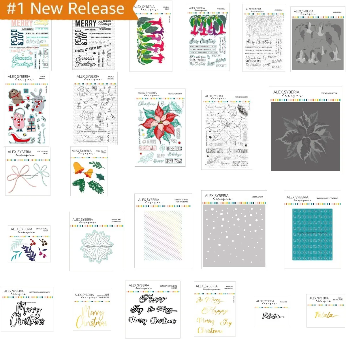 Interior Design Paper - Natal Bunga Hewan Kepingan Salju Logam