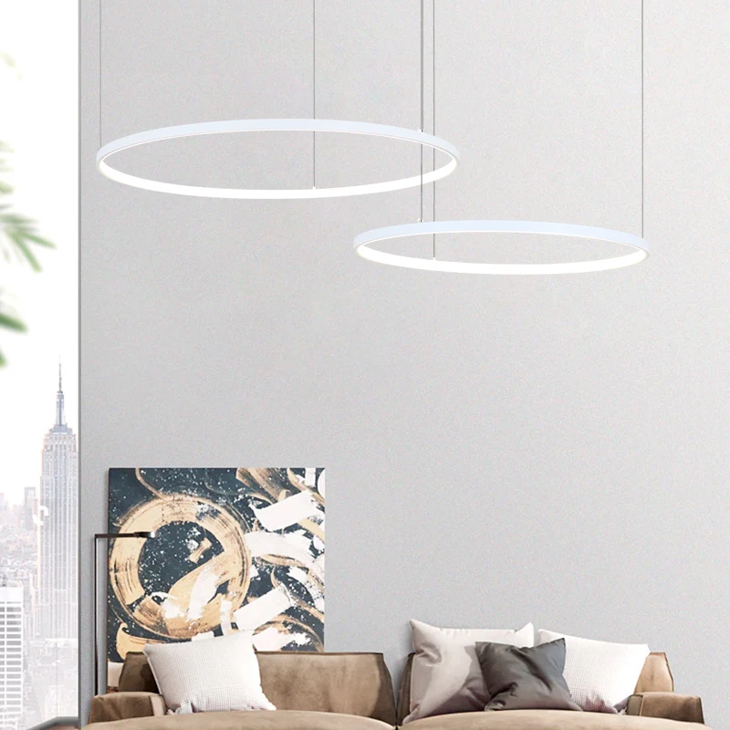 Engineering And Interior Design - Lampu Gantung LED Modern Bentuk Lingkaran