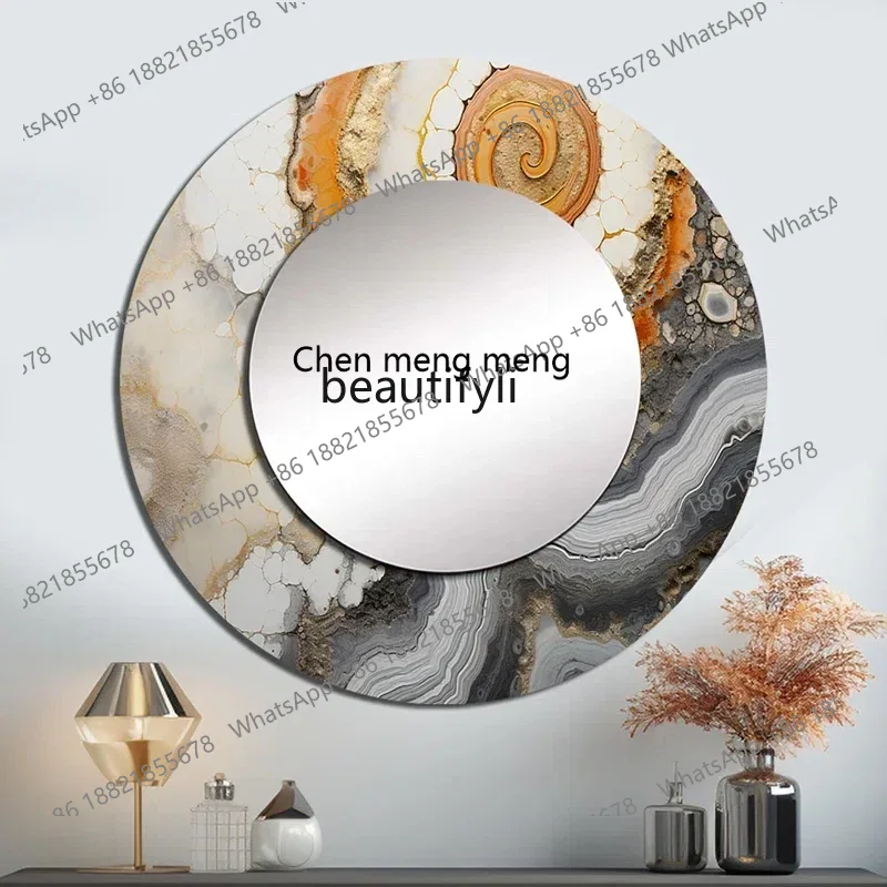 Rattan Mirror Round - Cermin bundar Q178 CC, hiasan dinding