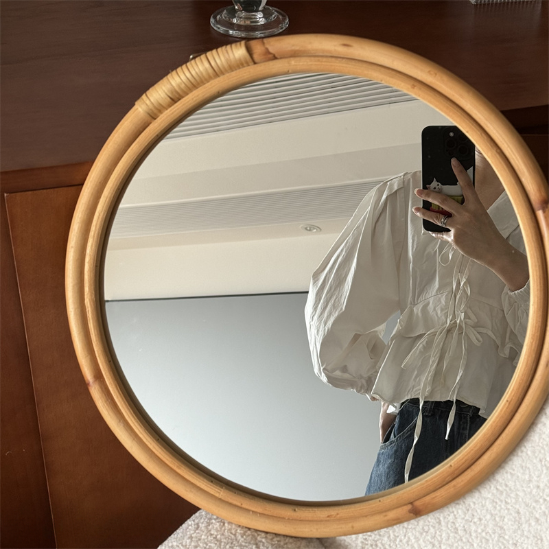 Cermin Rias Rotan Abad Perteng - Rattan Mirror Round ulasan dan harga