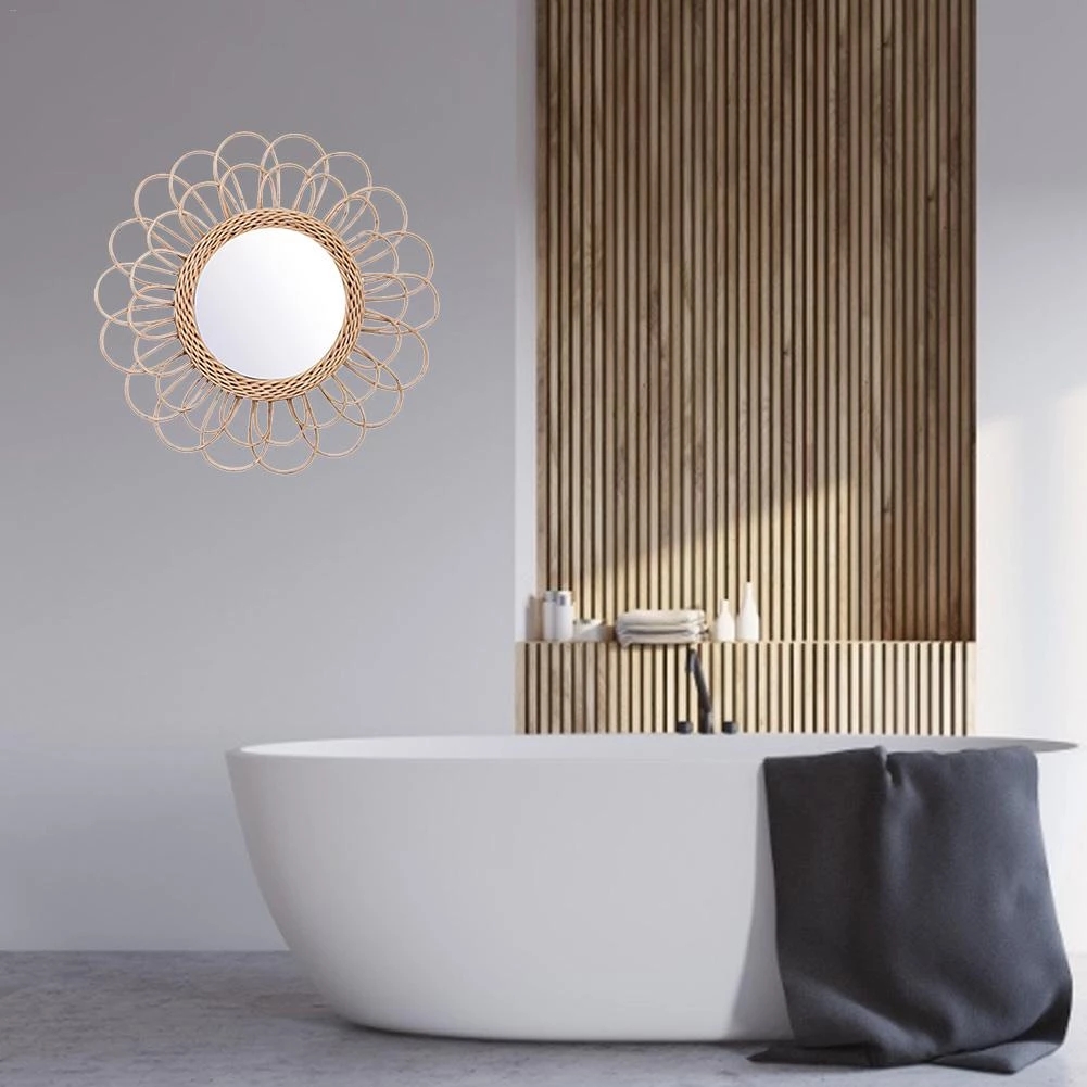 Cermin Rotan Inovatif Seni Rum - Rattan Mirror Round ulasan dan harga