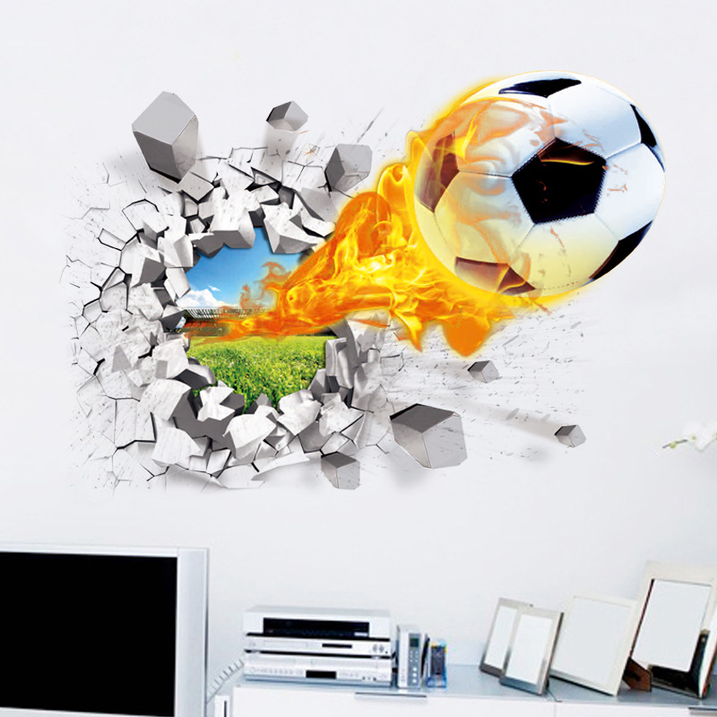 Stiker dinding rusak sepak bol - Interior Design Magazine ulasan dan harga