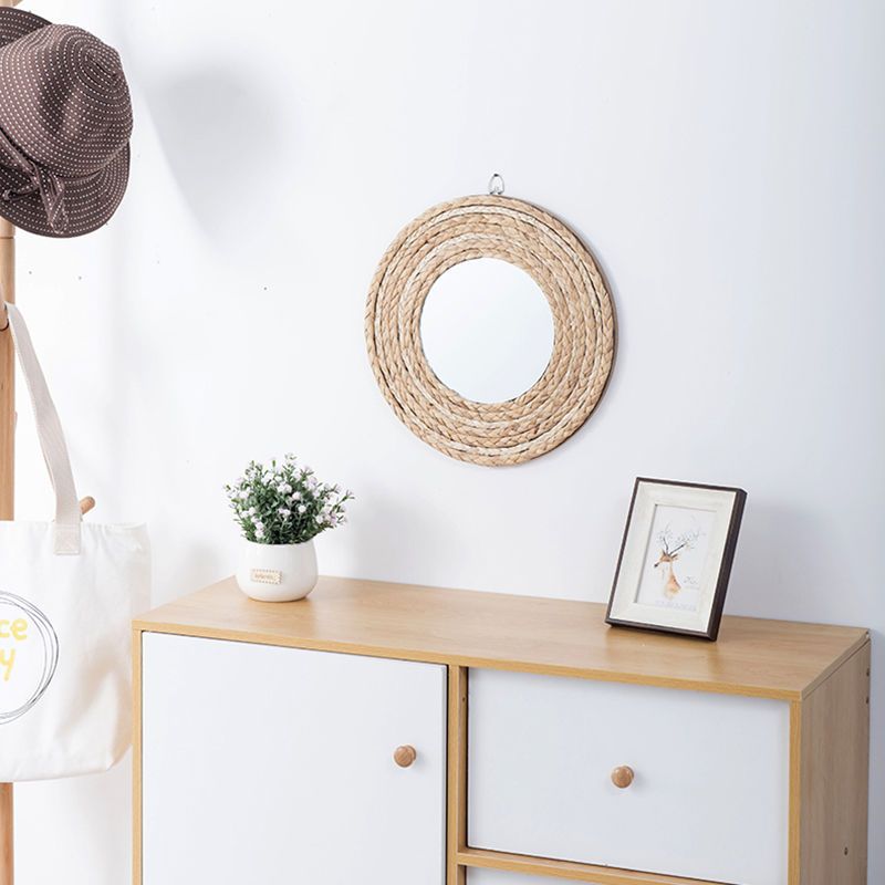 Kerajinan Rotan Cermin Bulat D - Rattan Mirror Round ulasan dan harga