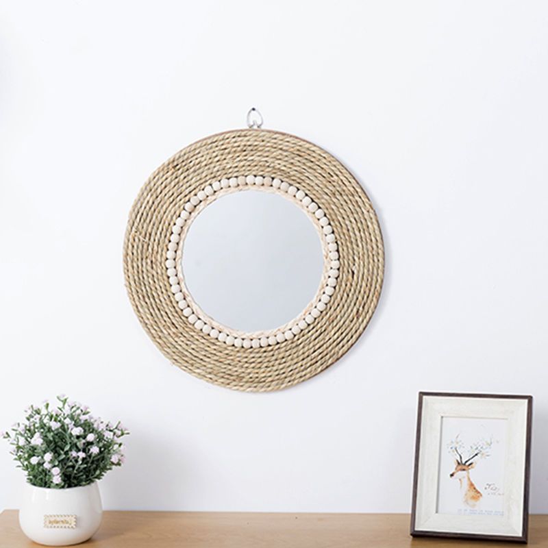 Kerajinan Rotan Cermin Bulat D - Rattan Mirror Round ulasan dan harga