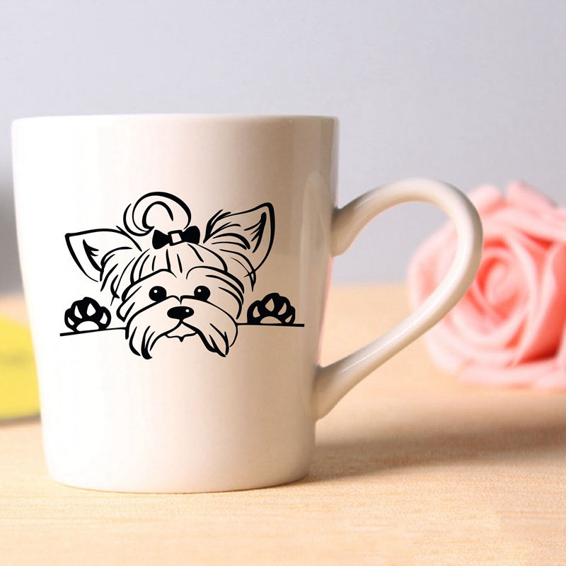Yorkshire Terrier Stiker Vinil - Interior Design Magazine ulasan dan harga