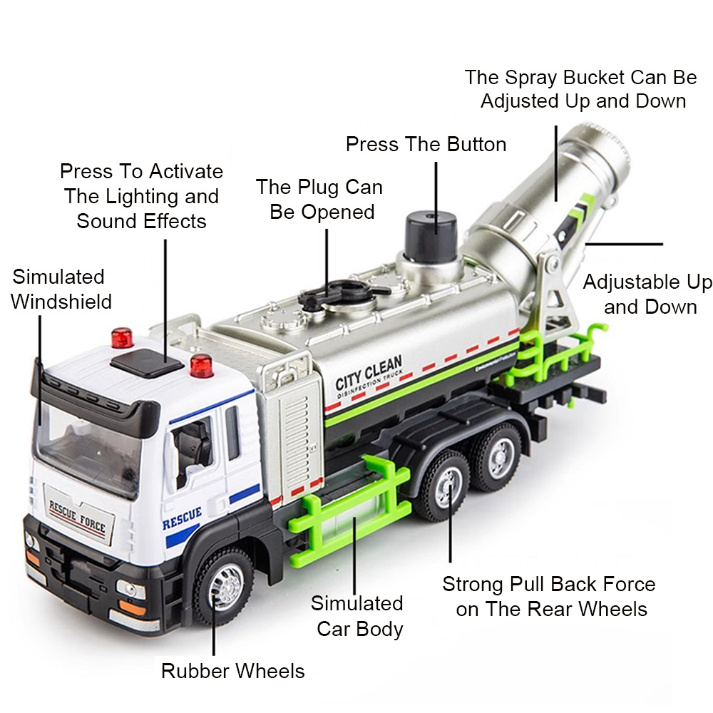 1:32 Truk Penyiram Kota Model  - Engineering And Interior Design ulasan dan harga