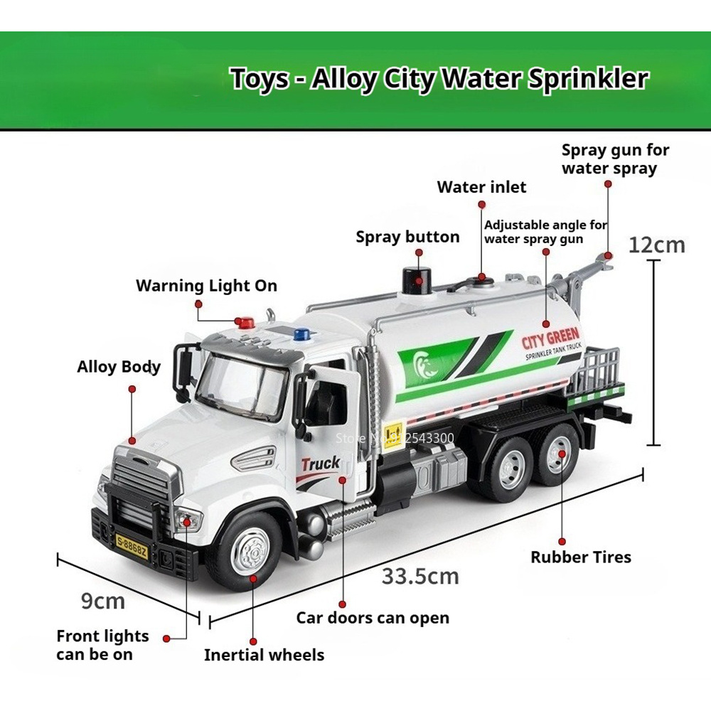 1:32 Truk Penyiram Kota Model  - Engineering And Interior Design ulasan dan harga