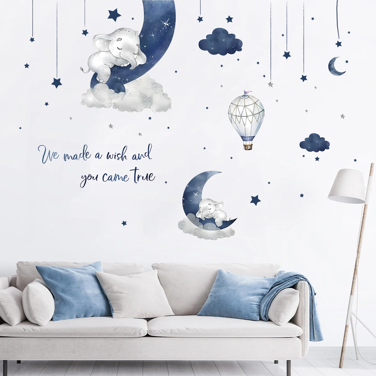 Stiker dinding gajah hewan kar - Interior Design Magazine ulasan dan harga