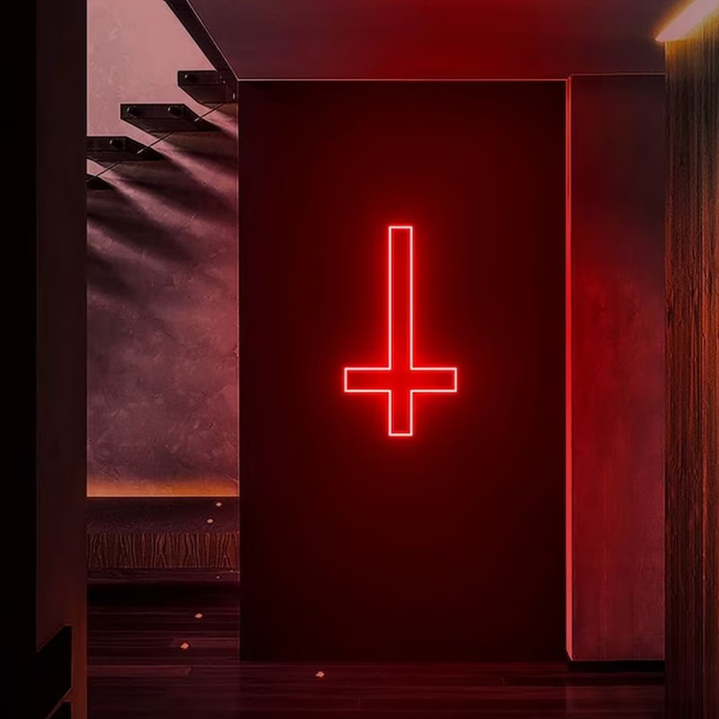 Cross lampu Neon Custom tanda  - Engineering And Interior Design ulasan dan harga