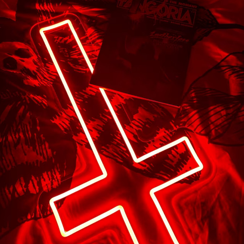 Cross lampu Neon Custom tanda  - Engineering And Interior Design ulasan dan harga