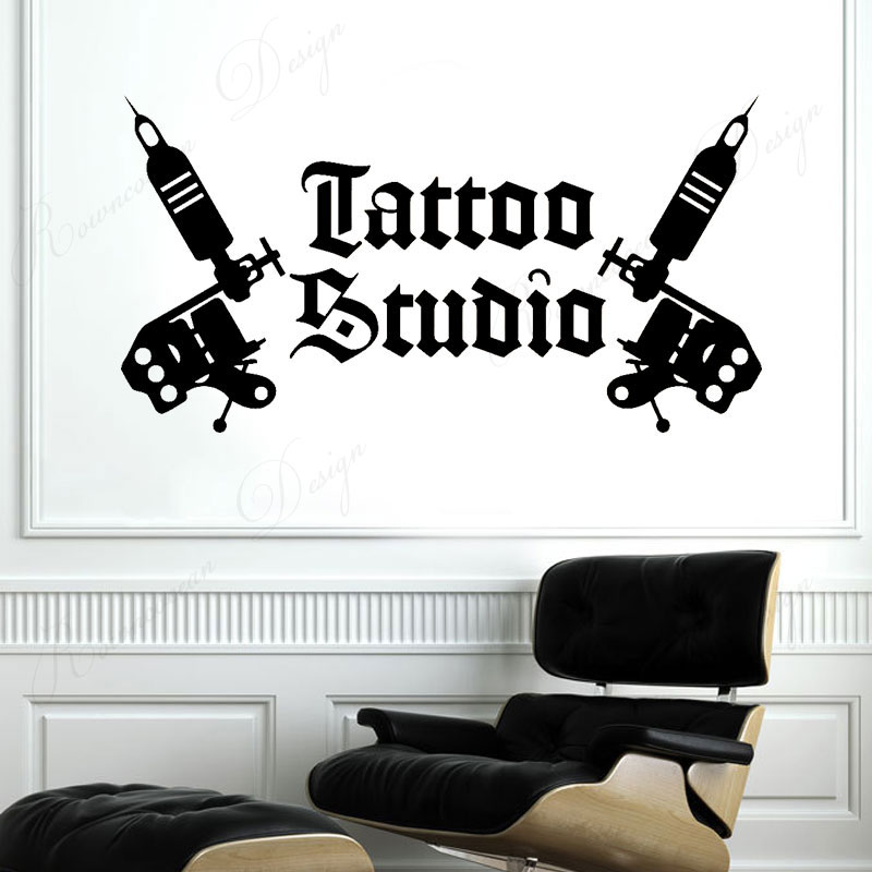 Tattoo Studio Logo Stiker Dind - Interior Design Magazine ulasan dan harga