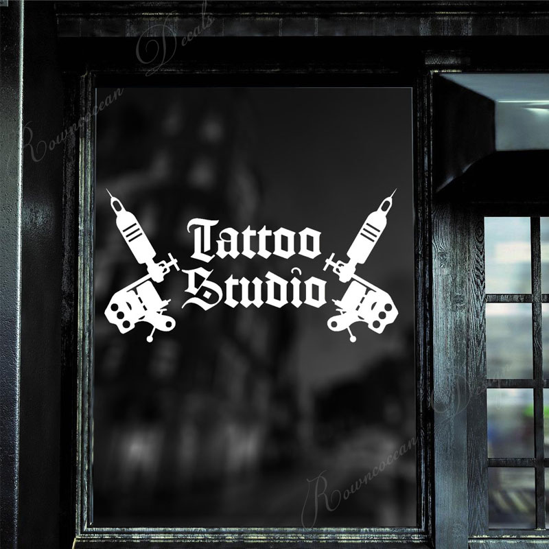 Tattoo Studio Logo Stiker Dind - Interior Design Magazine ulasan dan harga